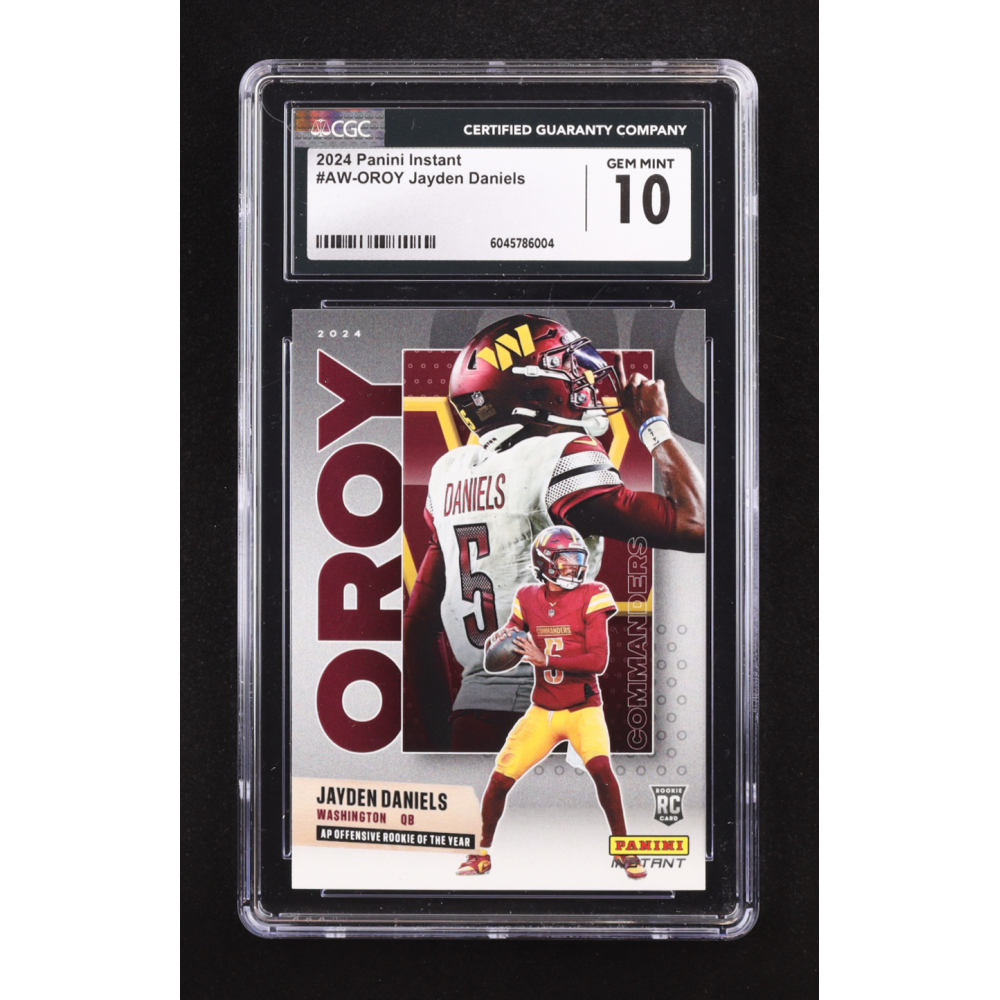 Jayden Daniels 2024 Panini Instant #AW-ROY RC (CGC 10) at PristineAuction.com