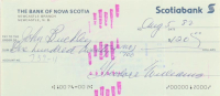 Ted Williams Signed 1982 Bank of Nova Scotia Personal Check (Williams) at PristineAuction.com