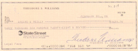 Ted Williams Signed 1986 Personal Check (Williams) at PristineAuction.com