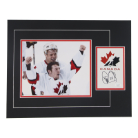 Theo Fleury Signed Cut Lithograph Display with 8x10 Photo (JSA) at PristineAuction.com