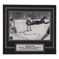 Bobby Orr Signed Bruins Custom Matted Photo (GNR) at PristineAuction.com