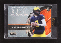 JJ McCarthy 2023 Wild Card QB1 On The Clock Silver Orange Crosshatch Foil #OCW-JM2 #03/25 RC at PristineAuction.com