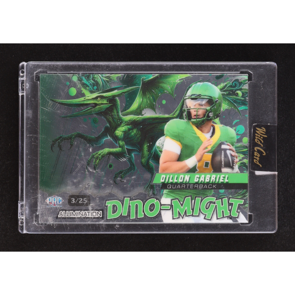Dillon Gabriel 2024 Wild Card Alumination Pterodactyl Green Silver #DMPTE1-DG #03/25 RC at PristineAuction.com
