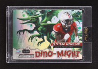 Tetairoa McMillan 2024 Wild Card Alumination Pterodactyl Green Silver Rainbow Foil #DMPTE1-TM #03/20 RC at PristineAuction.com