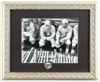 "Babe Ruth in Boston Red Sox Dugout" Custom Framed Photo Display with Red Sox Pin at PristineAuction.com