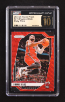 Dwyane Wade 2024-25 Panini Prizm Prizms Ruby Wave #276 (CGC 10 | Pristine Black Label) at PristineAuction.com