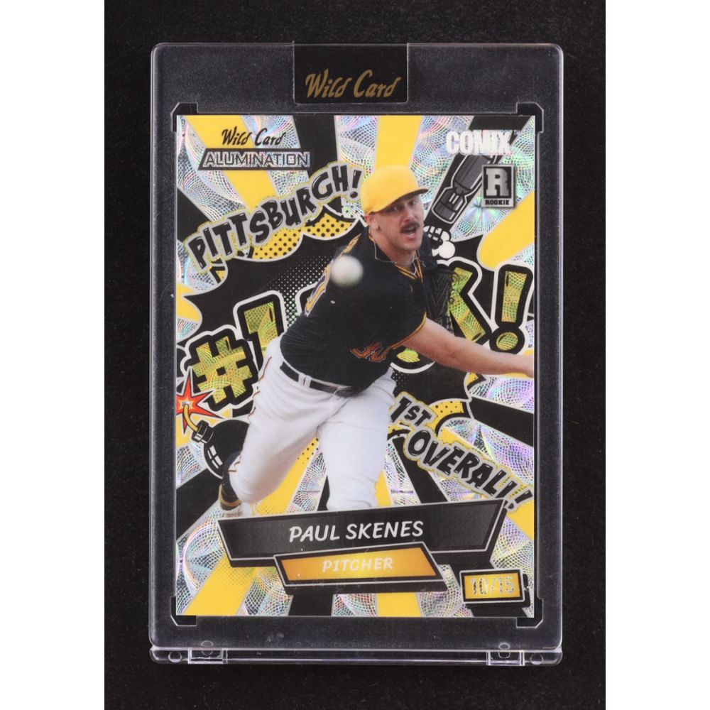 Paul Skenes 2024 Wild Card Alumination Comix #1 PICK! Silver Kaleidoscope #ACBN-PS4 #10/15 RC at PristineAuction.com
