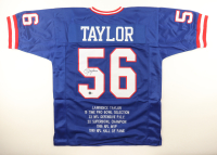 Lawrence Taylor Signed Career Highlight Stat Jersey (Beckett) at PristineAuction.com