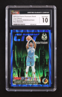 Giannis Antetokounmpo 2023-24 Hoops Premium Stock City Edition Blue Seismic Prizm #19 #87/99 (CGC 10) at PristineAuction.com