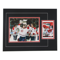 Patrick Roy Signed 4x6 Photo Lithograph Display with 8x10 Photo (JSA) at PristineAuction.com