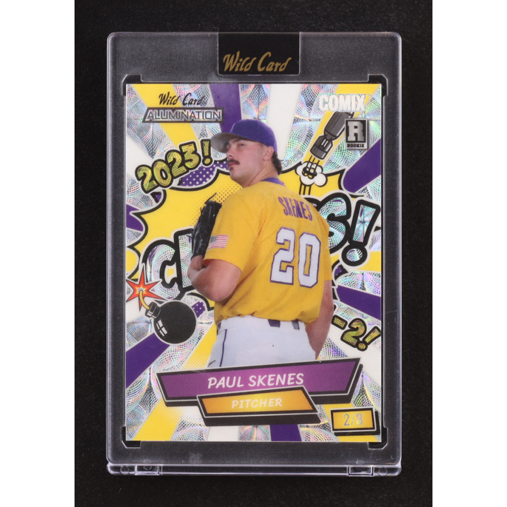 Paul Skenes 2024 Wild Card Alumination Comix CHAMPS! Silver Kaleidoscope #ACGC-PS5 #2/8 RC at PristineAuction.com