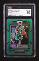 Jayson Tatum 2022-23 Panini Prizm Prizms Green #17 (CGC 10) at PristineAuction.com