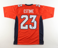 Audric Estime Signed Jersey (Beckett) at PristineAuction.com