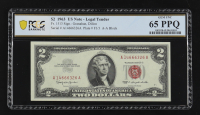 1963 United States of America $2 Two Dollar Note Red Seal (PCGS 65 PPQ) at PristineAuction.com