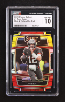 Tom Brady 2021 Select Prizm Red and Yellow Die Cut #1 (CGC 10) at PristineAuction.com