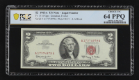 1963 United States of America $2 Two Dollar Note Red Seal (PCGS 64 PPQ) at PristineAuction.com