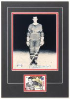 Emile "Butch" Bouchard Signed Canadiens Custom Matted Photo Display (PSA) at PristineAuction.com
