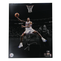 Allen Iverson Signed 76ers 16x20 Photo (Beckett) at PristineAuction.com
