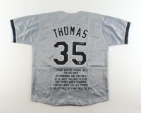 Frank Thomas Signed Career Stat Jersey (Beckett) at PristineAuction.com