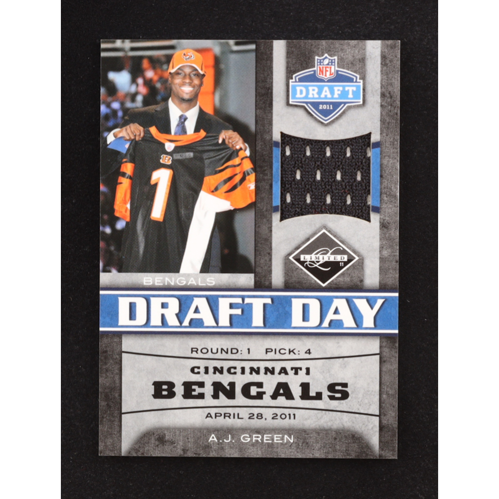 A.J. Green 2011 Limited Draft Day Jerseys #3 RC #90/100 at PristineAuction.com