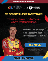 NASCAR Garage & Pit Passes for the Cook Out Southern 500 | Darlington (August 30-31, 2025) at PristineAuction.com