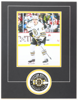 Hampus Lindholm Signed Bruins Custom Matted Photo Display with Coaster (JSA) at PristineAuction.com