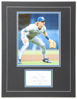 Kelly Gruber Signed Blue Jays Custom Matted Photo Display Inscribed "1990 Gold Glove" (JSA) at PristineAuction.com