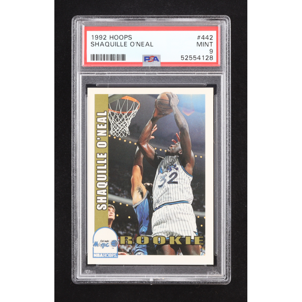 Shaquille O'Neal 1992-93 Hoops #442 RC (PSA 9) at PristineAuction.com