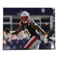 Christian Gonzalez Signed Patriots 16x20 Photo (Beckett) at PristineAuction.com