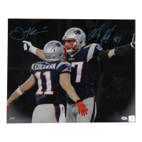 Julian Edelman & Rob Gronkowski Signed Patriots 16x20 Photo (JSA) at PristineAuction.com