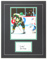 Brian Propp Signed North Stars Custom Matted Photo Display Inscribed "Guffaw" (JSA) at PristineAuction.com