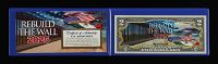2017 "Rebuild The Wall 2025" Genuine Legal Tender U.S. $2 Two Dollar Bill Commemorative Bank Note with Display Folder at PristineAuction.com