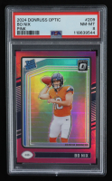 Bo Nix 2024 Donruss Optic Pink #209 RR RC (PSA 8) at PristineAuction.com