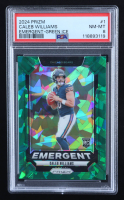 Caleb Williams 2024 Prizm Emergent Green Ice #1 RC (PSA 8) at PristineAuction.com