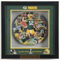 2011 Super Bowl XLV Bradford Exchange 6" Commemorative Plate Display at PristineAuction.com