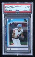 Malik Nabers 2024 Clearly Donruss Ice #55 RR RC #09/17 (PSA 8) at PristineAuction.com