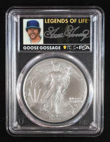 2024 American Silver Eagle, First Strike - Legends of Life Goose Gossage Autograph (PSA | PCGS MS70) at PristineAuction.com