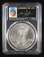 2025 American Silver Eagle, First Day of Issue - Legends of Trevor Hoffman Autograph (PSA | PCGS MS70) at PristineAuction.com
