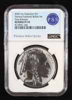 2024 Ascension Island $1 Damstra Buffalo Set - 1oz .999 Silver (PCGS RESERVE PF70) at PristineAuction.com