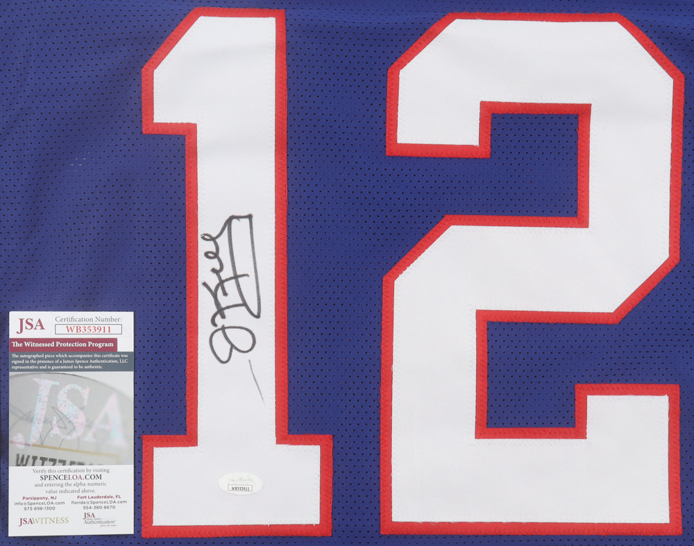 Jim Kelly Signed Career Highlight Stat Jersey (JSA) at PristineAuction.com Jim Kelly Signed Career Highlight Stat Jersey (JSA) at PristineAuction.com