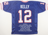Jim Kelly Signed Career Highlight Stat Jersey (JSA) at PristineAuction.com