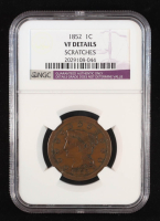 1852 Braided Hair Large 1c Cent (NGC VF Details) at PristineAuction.com