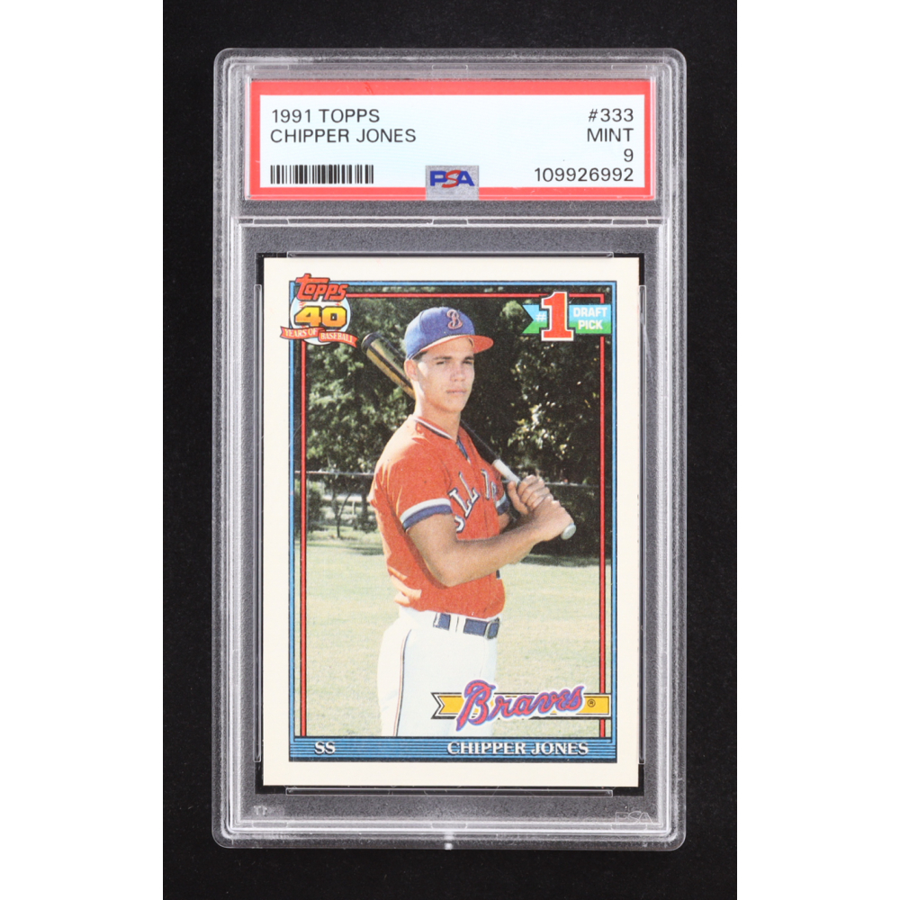 Chipper Jones 1991 Topps #333 RC (PSA 9) at PristineAuction.com