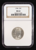 1934 Washington Silver 25c Quarter (NGC MS62) at PristineAuction.com