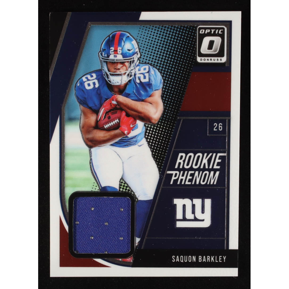 Saquon Barkley 2018 Donruss Optic Rookie Phenoms Jerseys #7 RC at PristineAuction.com