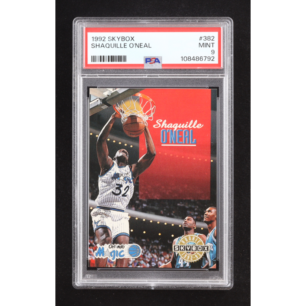 Shaquille O'Neal 1992-93 Skybox #382 RC (PSA 9) at PristineAuction.com
