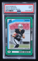Brock Bowers 2024 Donruss Press Proof Green #394 RR RC (PSA 9) at PristineAuction.com
