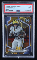 Blake Corum 2023 Bowman's Best University Gold Refractors #28 RC #02/50 (PSA 9) at PristineAuction.com