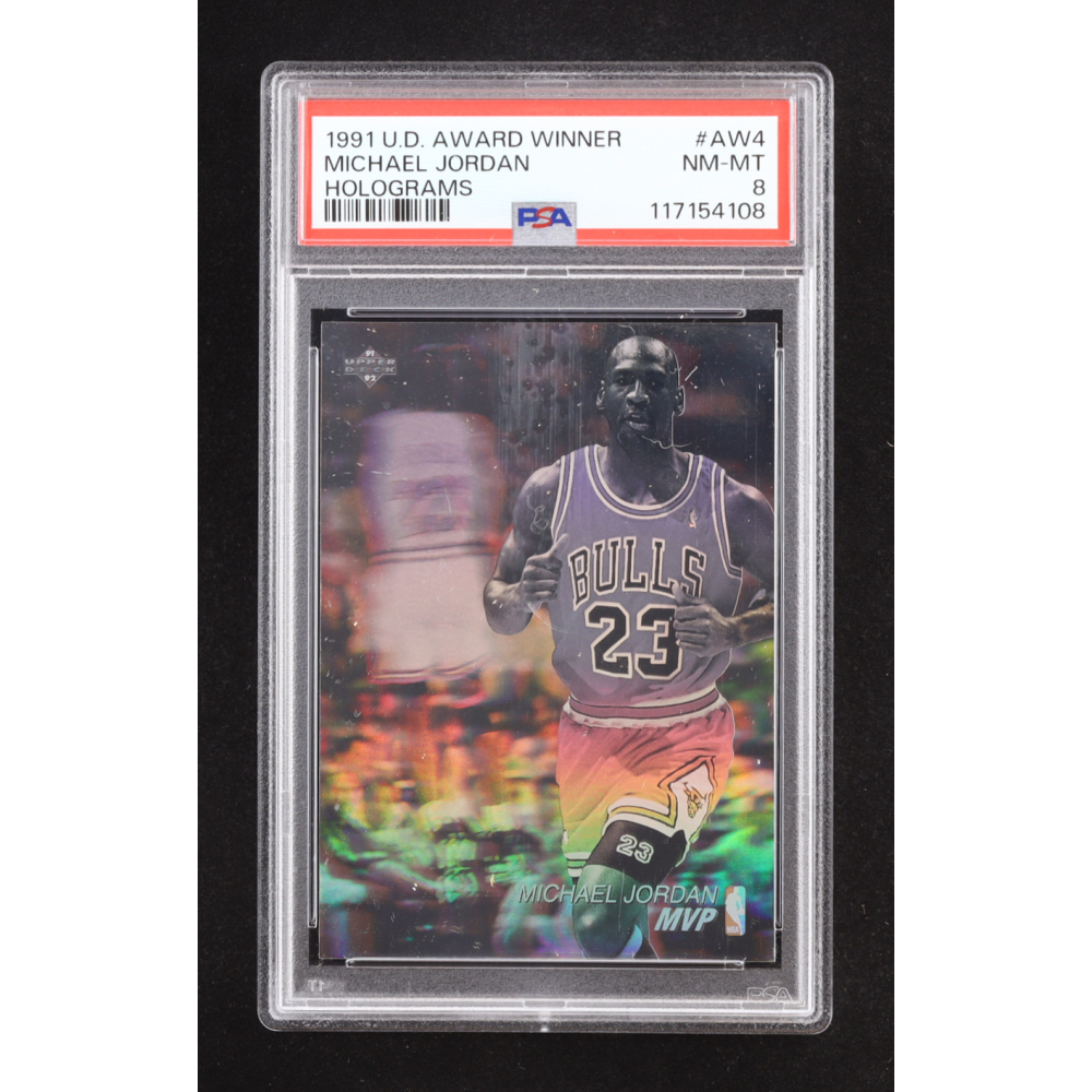 Michael Jordan 1991-92 Upper Deck Award Winner Holograms #AW4 (PSA 8) at PristineAuction.com