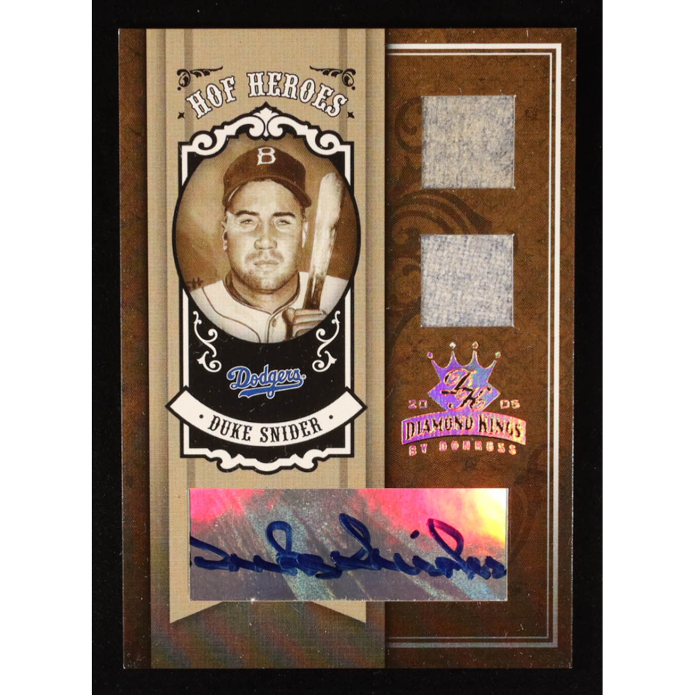 Duke Snider 2005 Diamond Kings HOF Heroes Signature Materials Bronze #HH35 Pants #9/25 at PristineAuction.com